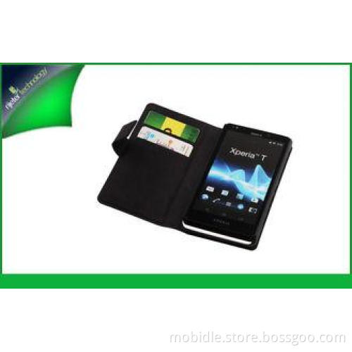 Anti - scratch Sony Mobile Phone Wallet Leather Case for Xp